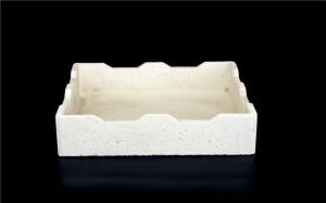 China Square White Ceramic Kiln Furniture For Sinter Calcined Alumina Powder on sale