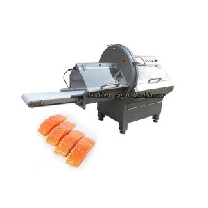 China Thickness Adjustable Frozen Fish Fillet Cutting Machine Capacity 200pcs / Min on sale