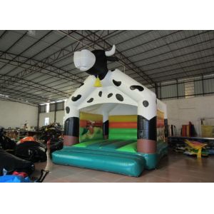 Inflatable cow bouncy digital painting inflatable cow jumping house PVC
