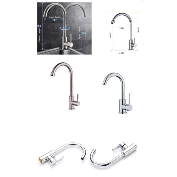 Chromium Single Handle Hot And Cold Basin Faucet With Earthenware Spool