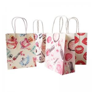 China Recyclable Offset Printed Paper Shopping Bag , Take Away Food Bag Foldable wholesale