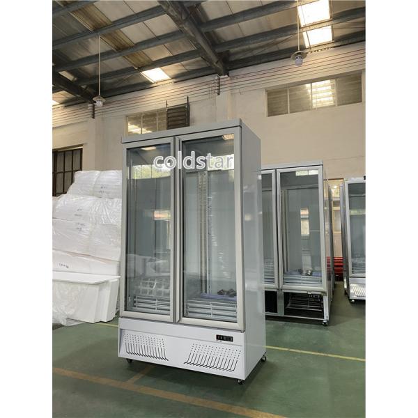 Commercial Beverage Display Fridge Vertical Showcase Single Door Upright Cooler