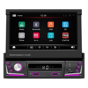 China 7-Inch Telescopic 1 Din Screen Car for MP5/MP3 Player Smart for BT Wireless Universal Card-Insertable Radio Carplay Android Auto wholesale