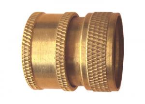 China Hose Connect Metal Brass DIY OEM Parts , Brass Quick Coupler NBR Rubber Seal, IPS Female Thread wholesale