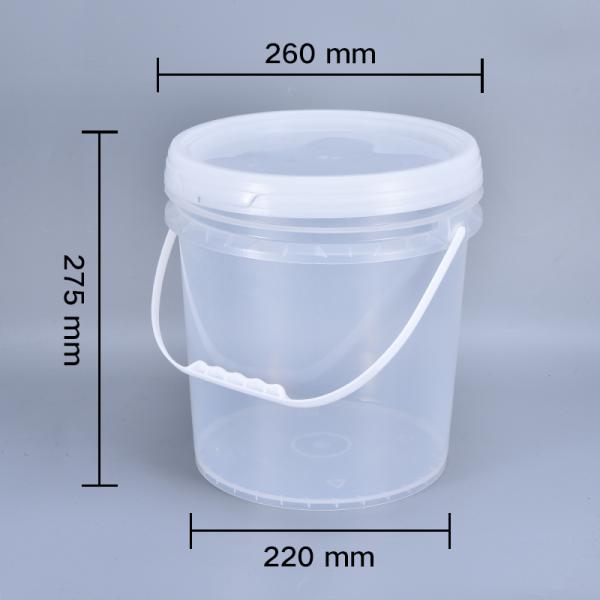 10L Food Grade Plastic Paint Bucket With Lid And Handle Tamper Evident Container