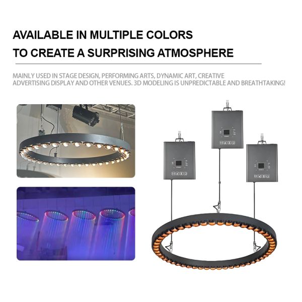 3m Round LED lifting ball DMX Winch LED Kinetic Light Lifting Machine for Wedding
