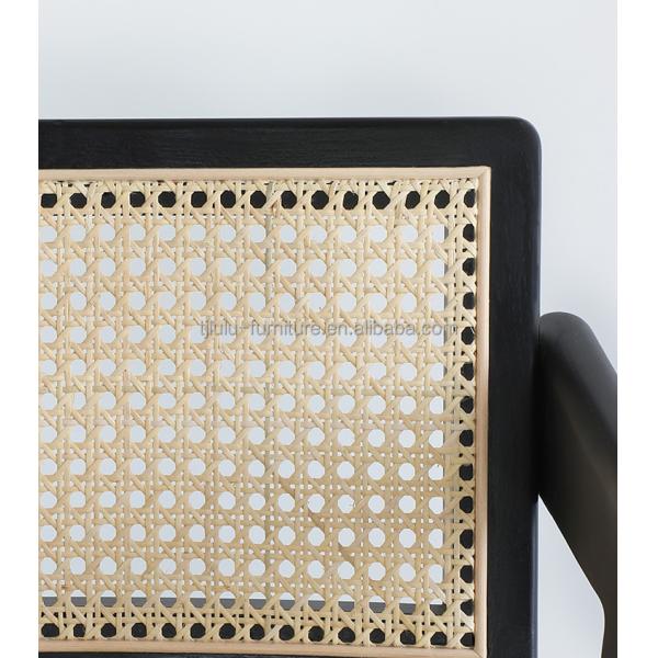 Upgrade Your Home Bar with Bar Chair featuring Solid Wood Frame and Rattan Armrest