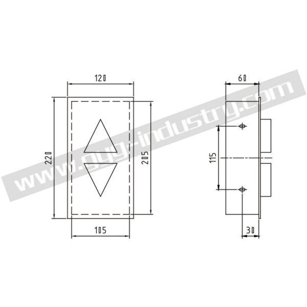 STAINLESS STEEL ELEVATOR SPARE PARTS ELEVATOR HALL LANTERN