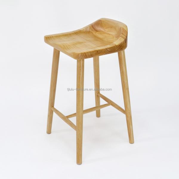 W43*D42.5*H74CM Antique Solid Wooden Bar Chair Stools High Chair Wooden Chair
