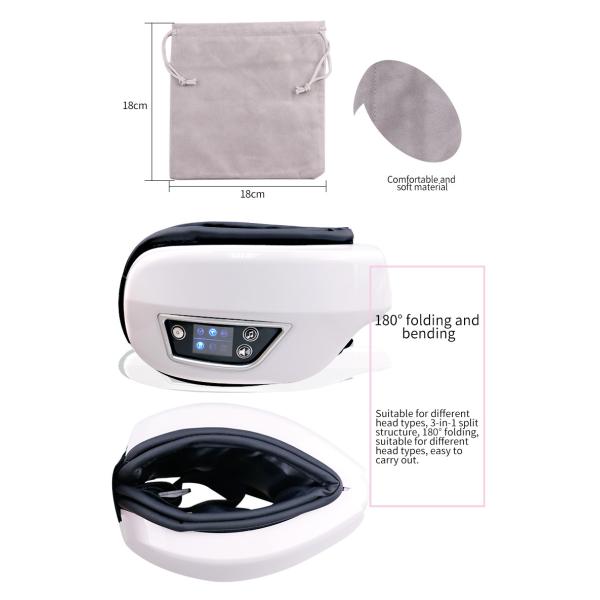 Heat 2022 Upgraded Rechargeable Smart Eye Massager With 3 Modes For Relax And Reduce Eye Strain Dry Eye