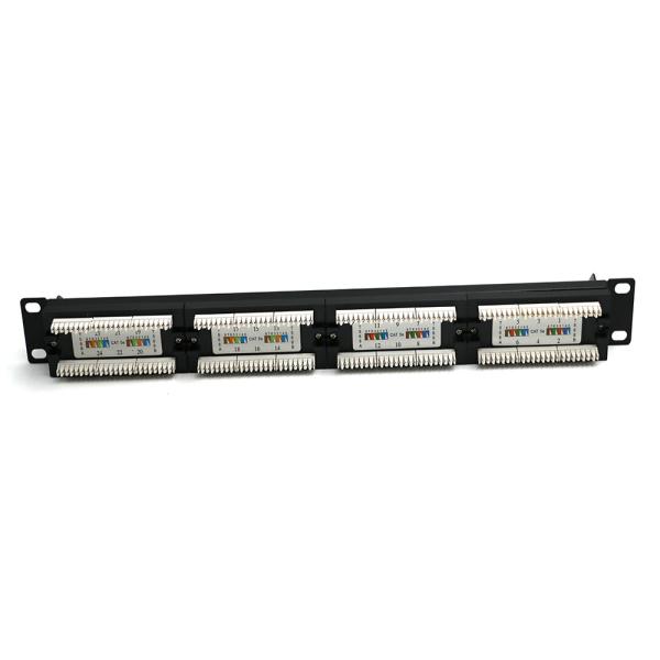 WONTERM Unshielded 19'' 24 Port Cat6 Patch Panel ABS-UL-94V0