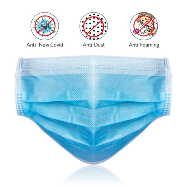 Good Ventilation Disposable Earloop Face Mask Waterproof And Stretchable