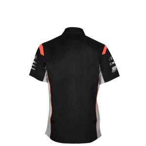 China Unisex Black Cotton Golf Sports Shirt with Moisture-Wicking and Quick-Drying Fabric on sale