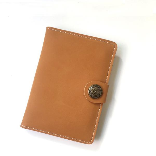 Crazy Horse Leather Travel Passport Holder with RFID Protection and Credit Card Slot