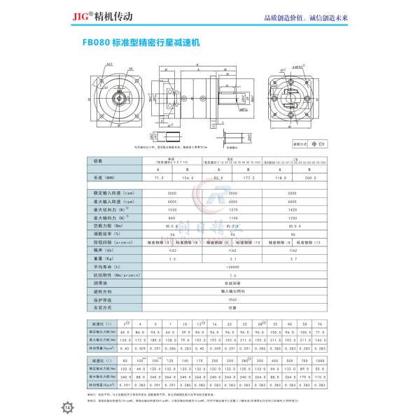 Precision Planetary Reducer 60 Flange Servo Motor Gear Reducer FE Series