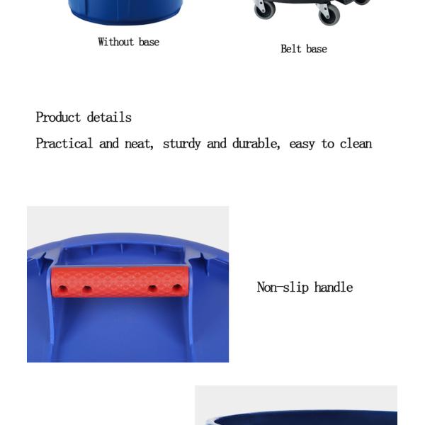 Wholesale Plastic Wheeled Recycle Waste Bin Trash Can With Lid for Sale Round Plastic Waste Bins