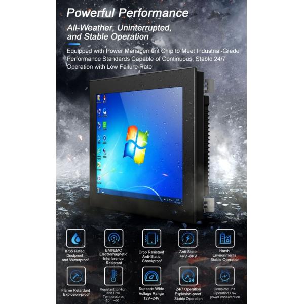 12.1 inch Ipc Android Fanless Cheap Rear-mount Industrial Display for Industry Business
