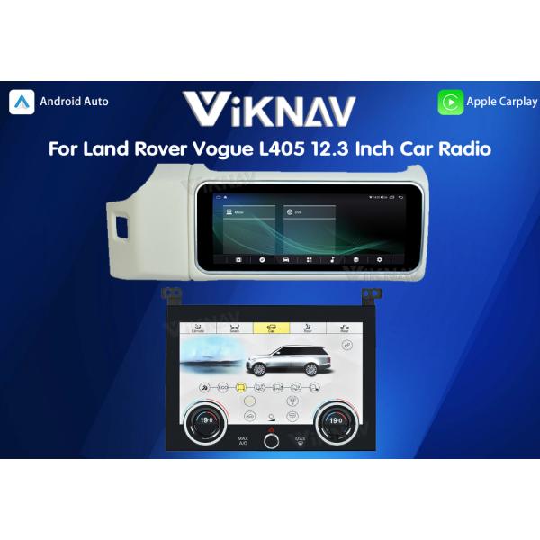 Viknav 12.3 Inch Touch Screen Car Radio And AC For Land Rover Range Rover Vogue L405 2013-2017 Multimedia Player GPS Navigation Head Unit (White All)
