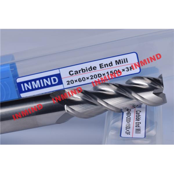 HRC55 HRC60 HRC65 Tialn Coated End Mills For Aluminum / Steel