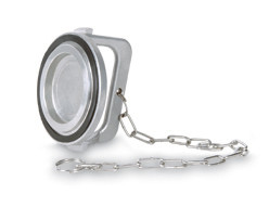 Industrial Camlock Hose Fittings DN40 - DN100 Choke Plug With Chain