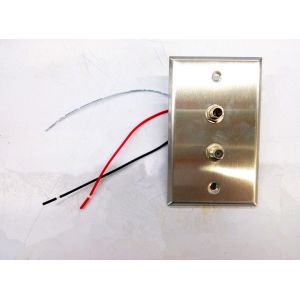 China Healthcare Stainless wall plate with 1/4 and coax socket on sale