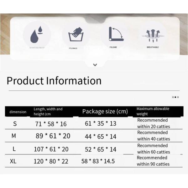 Foldable Installation-Free Pet Camp Bed For Large Medium And Small Dogs