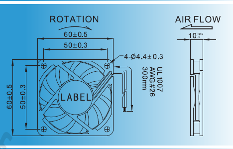 5V 12V 60mm DC Brushless Computer Cooling Fann 4000RPM Speed With FG PWM