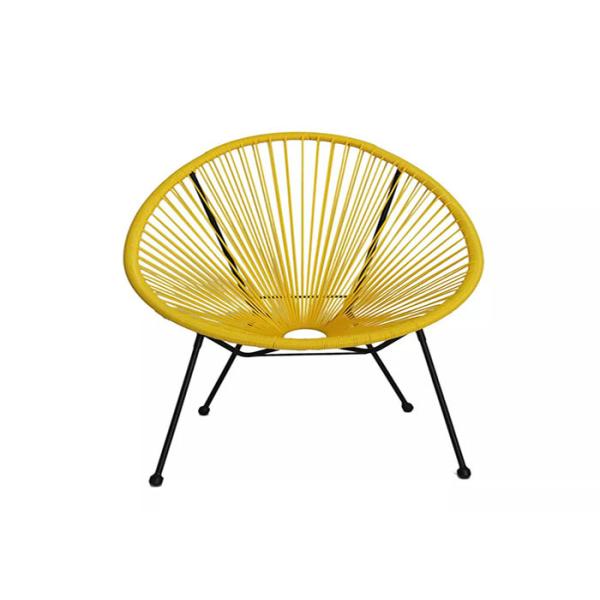 Steel Wicker Rope Rattan Acapulco Chair Outdoor Patio Garden Table And Chair Set