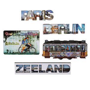 China Custom Logo Magnetic Souvenir Silk Printing MDF Wood Fridge Magnets wholesale