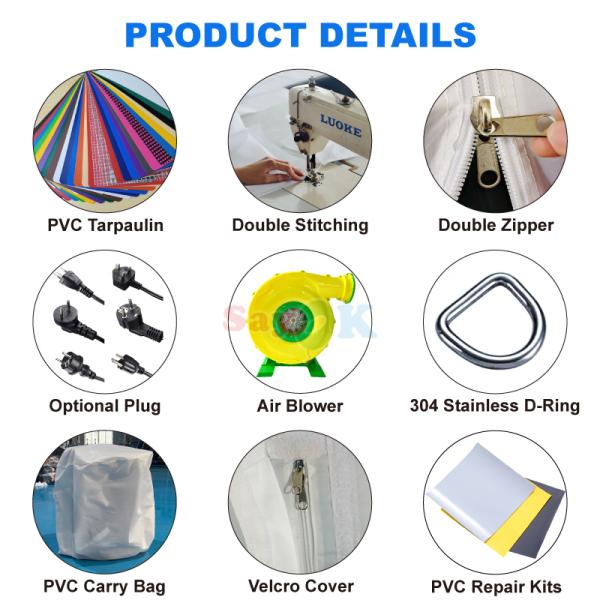 PVC Tarpaulin 12m 40ft Giant Inflatable Igloo Tent Dome For Outdoor Party Event Sports