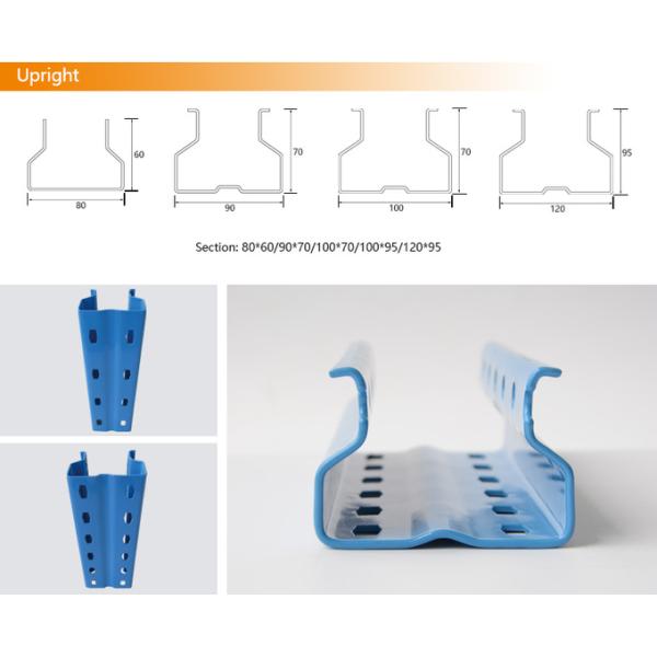 Adjustable Teardrop Pallet Rack Beams Steel Warehouse Shelves Corrosion Protection