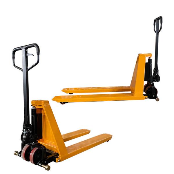 Double Piston Manual Scissor Lift Tables Steel Fork Length 45.28in Scissor Lift Pallet Truck