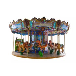 China Ice Age Carousel Amusement Ride , 16 Riders Horse Carousel Ride 380V Voltage on sale