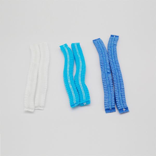 Disposable Non Woven Double Elastic Surgical Mob Cap / Medical Clip Cap / Non-Woven Head Bouffant Cap Hairnets