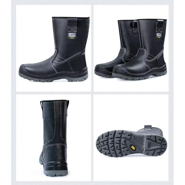 High Top Security Work Boots with Steel Plate Midsole and PU Injection Sole for Maximum Protection