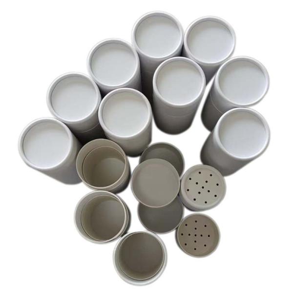 Customizable Logo Design Economical Blank Cylindrical Paper Tubes For Body Powder With Shaking Holes Lid