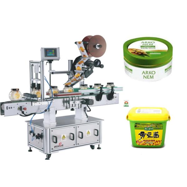 China Self Adhesive Top Labeling Machine For Jar / Carton / Container wholesale