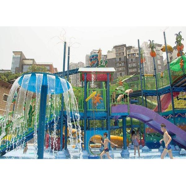 Mix Color Interactive Water Park Playground For Hotel Swimming Pool