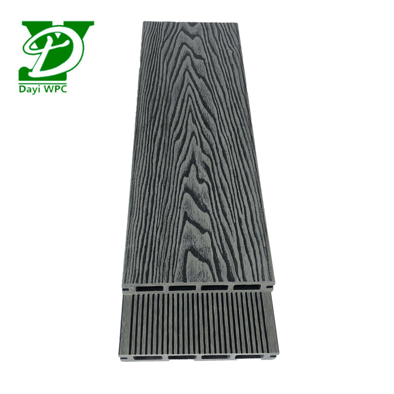 Waterproof Embossed Surface Modern Hollow Wood Plastic Composite Decking