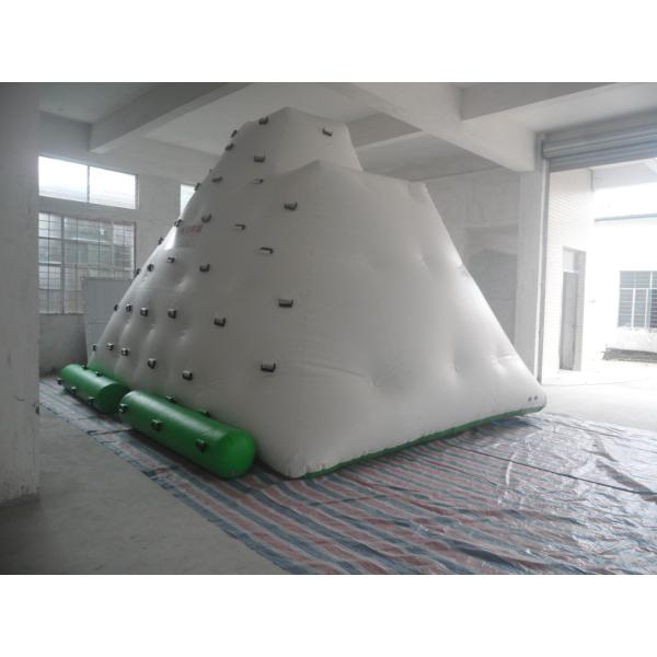 Yellow And Light Blue Inflatable Water Games , Small Sealed Inflatable Iceberg