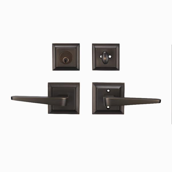 Office Square Front Door Handle 38mm OEM Entry Lever Door Handle Set