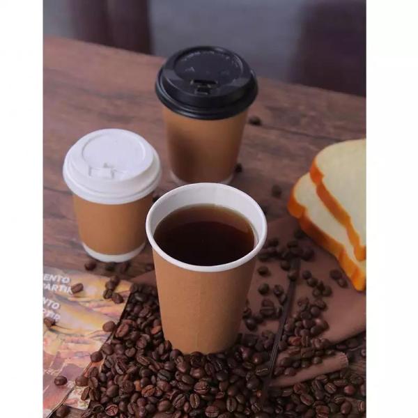 Customized Take Away Hot Coffee Disposable Paper Cups Double Wall 380ml