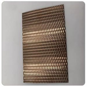 Rustproof Gold Embossed Stainless Steel Sheet Etching Acid Resistant