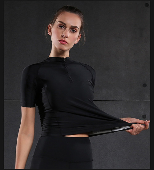 Durable Black Sweating Suit For Ladies Running Clothes M , L , XL Size