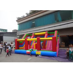 Buy cheap Double Lane Commercial Inflatable Slide Obstacle And Playground Inside from wholesalers