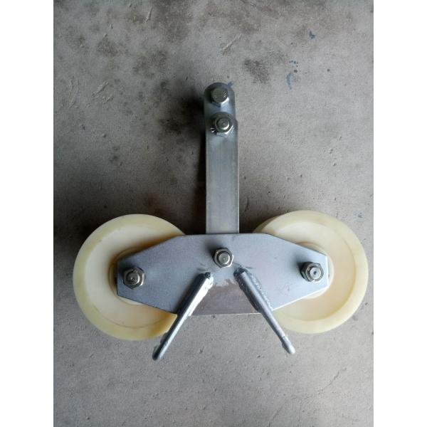 50KN 2.5 Tandem Aluminum Nylon Sheave Conductor Stringing Blocks