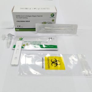 Buy cheap Covid 19 Ag Antigen Swab Test Kit Colloidal Gold 5 Tests / Kit CE Accuracy 99.68 from wholesalers