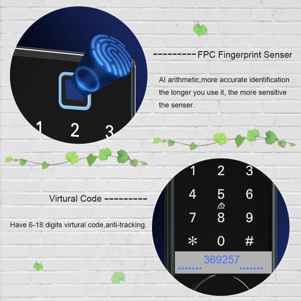 Touch screen single latch American standard digital keypad card smart deadbolt door lock for home office hotel