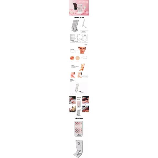 LED-Red-Light-Therapy-Device-Physiotherapy-Lamp - 660nm and Near-Infrared 850nm LED Light Combo for Skin Beauty