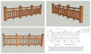 China WPC wood fence OLDA-9002 1.05m*1.65m,Wood plastic composites fencing wholesale